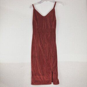 G by Guess Trisha Flocked Velour Ribbed Dress